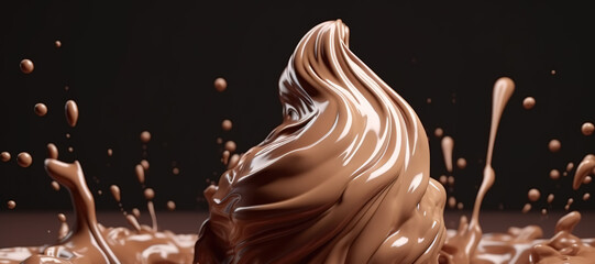 splash of chocolate milk ice cream 1