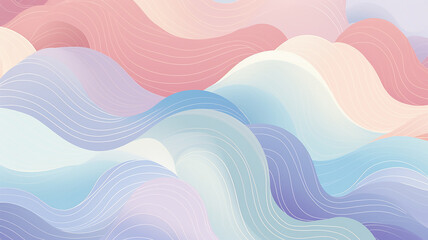 light soft pastel abstract background, illustration flat simple ornament soft pink, blue and white shades