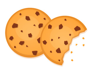 cookies flat design isolated cartoon
