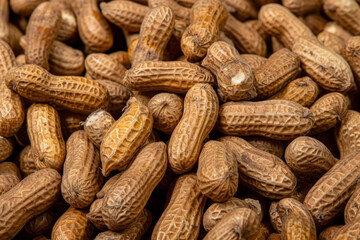 A pile of several peanuts