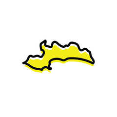 Shinyanga region of Tanzania vector map illustration.