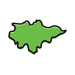 Mopti Region of Mali vector map illustration.