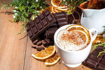 Orange hot chocolate drink