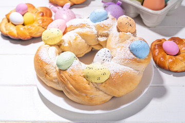 Easter wreath bread