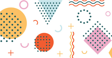 Modern abstract background with memphis elements