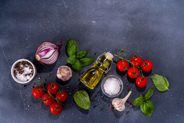  Black cooking ingredients background