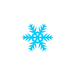 blue snowflake element set vector