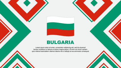 Bulgaria Flag Abstract Background Design Template. Bulgaria Independence Day Banner Wallpaper Vector Illustration. Bulgaria Independence Day - obrazy, fototapety, plakaty