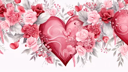 Photo sur Plexiglas Papillons en grunge Watercolor hearts