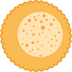 Round biscuit design. Biscuit vector design.