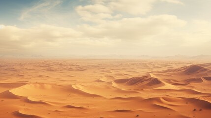  a desert landscape with sand dunes and a blue sky with a few clouds in the distance with a few clouds in the sky.