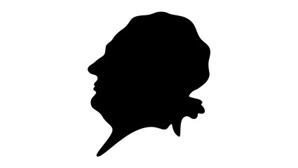 Cuthbert Collingwood, black isolated silhouette