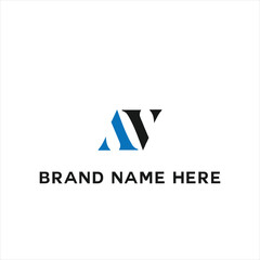 AV logo. A V design. White AV letter. AV, A V letter logo design. Initial letter AV linked circle uppercase monogram logo. A V letter logo vector design.	