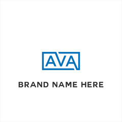 AVA logo. A V A design. White AVA letter. AVA, A V A letter logo design. Initial letter AVA linked circle uppercase monogram logo. A V A letter logo vector design.	
