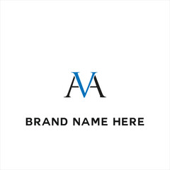 AVA logo. A V A design. White AVA letter. AVA, A V A letter logo design. Initial letter AVA linked circle uppercase monogram logo. A V A letter logo vector design.	