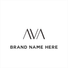 AVA logo. A V A design. White AVA letter. AVA, A V A letter logo design. Initial letter AVA linked circle uppercase monogram logo. A V A letter logo vector design.	