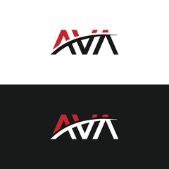 AVA logo. A V A design. White AVA letter. AVA, A V A letter logo design. Initial letter AVA linked circle uppercase monogram logo. A V A letter logo vector design.	