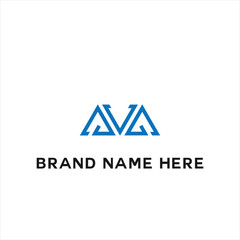 AVA logo. A V A design. White AVA letter. AVA, A V A letter logo design. Initial letter AVA linked circle uppercase monogram logo. A V A letter logo vector design.	