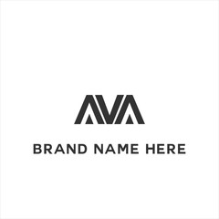 AVA logo. A V A design. White AVA letter. AVA, A V A letter logo design. Initial letter AVA linked circle uppercase monogram logo. A V A letter logo vector design.	