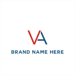 VA logo. V A design. White VA letter. VA, V A letter logo design. Initial letter VA linked circle uppercase monogram logo. V A letter logo vector design.	