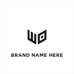 WO logo. W O design. White WO letter. WO, W O letter logo design. Initial letter WO linked circle uppercase monogram logo. W O letter logo vector design.	