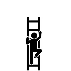 vector illustration of man climbing stairs