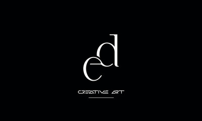 DE, ED, D, E abstract letters logo monogram