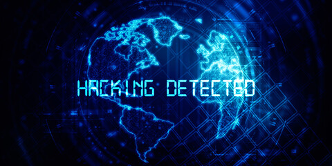 2D illustration Hacked data online code background

