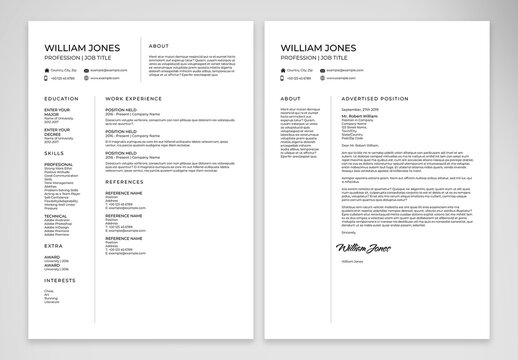 Job Application Resume and Cover Letter