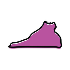 Guelmim-Oued Noun region of Morocco vector map illustration.