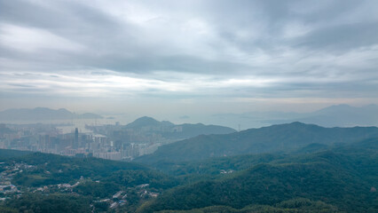a mountains in Tai Mo Shan Country Park. Dec 22 2023