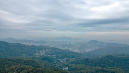 a mountains in Tai Mo Shan Country Park. Dec 22 2023