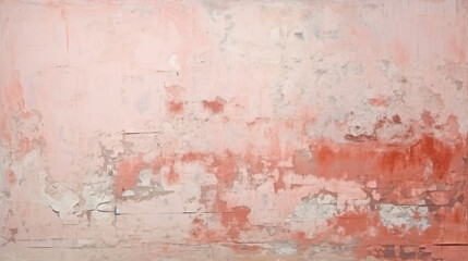 Damaged distressed grungy red brickwall with shabby