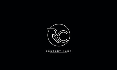 RC, CR, R, C Alphabets Letters Logo Monogram - obrazy, fototapety, plakaty