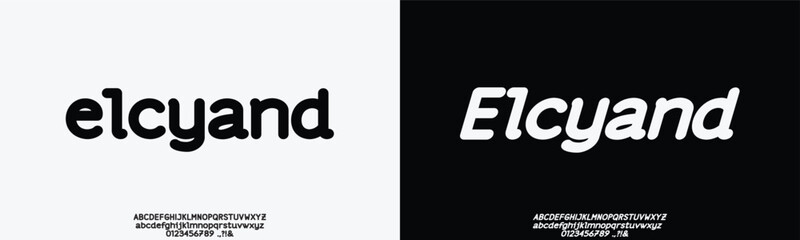 Modern Bold Font. Sans Serif Font. Regular Italic Uppercase Lowercase Typography urban style alphabet fonts for fashion, sport, technology, digital, movie, logo design, vector illustration, elcyand