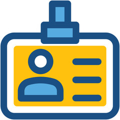 Identity Card Line Vector Icon