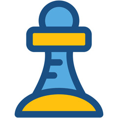 Chess Pawn Line Vector Icon