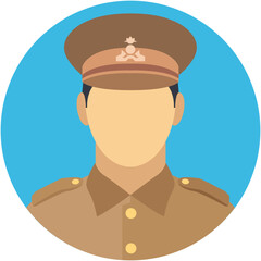 Army Officer Vector Icon