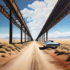 Dynamic Vanishing Point with Car Captivating Perspective and Movement in Automotive Photography