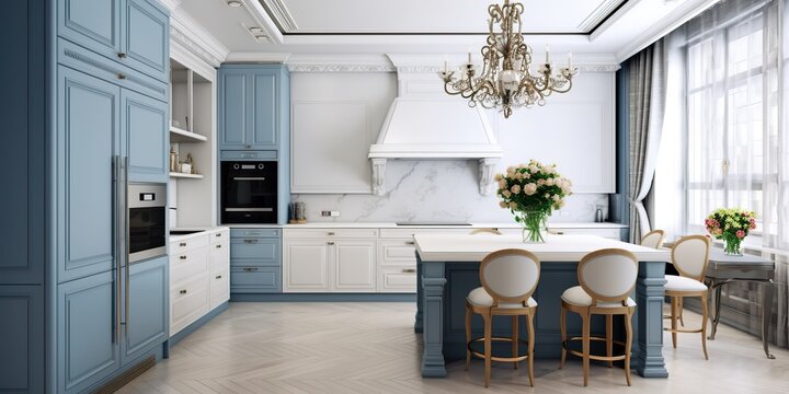 kitchen room decoration with furniture