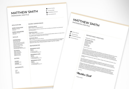 Professional Resume and Letter of Introduction Format