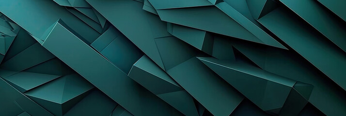 3d abstract geometric background, Abstract texture dark green background with triangles ,banner.Abstract green luxury background - obrazy, fototapety, plakaty