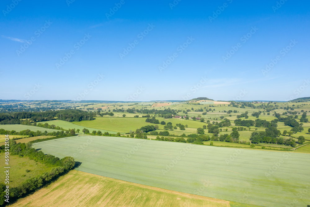 Wall mural the forests and fields of the countryside in europe, in france, in burgundy, in nievre, in cuncy les