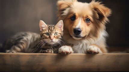 Two furry friends posing for a perfect portrait, their adorable faces turned towards the camera, showcasing their unwavering charm and irresistible cuteness.
