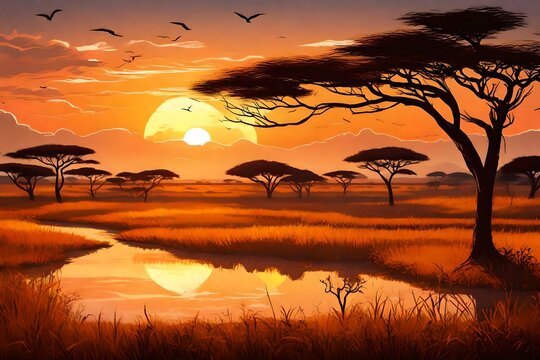 sunset in continent © farzana