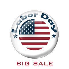 badge with american flag labor day badge