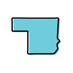 Northern state of Sudan vector map illustration.