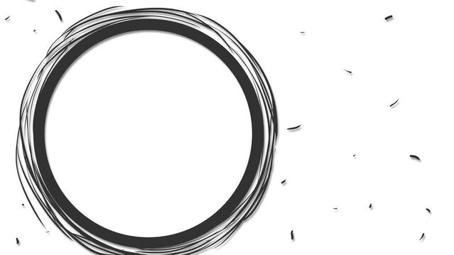 An empty ring with seal lines around it and dots. You can insert a logo or something else inside the circle.