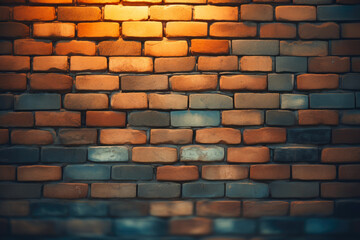 Aged Red Brick Wall Pattern