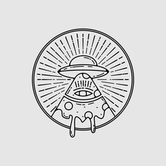 Pizza Ufo Monoline design file
